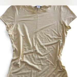 White + Warren Cream Short Sleeve Tee